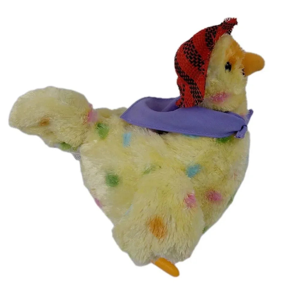 Hallmark Singing Chicken Egg Laying Hen Singing Dancing Plush Easter 2 Eggs